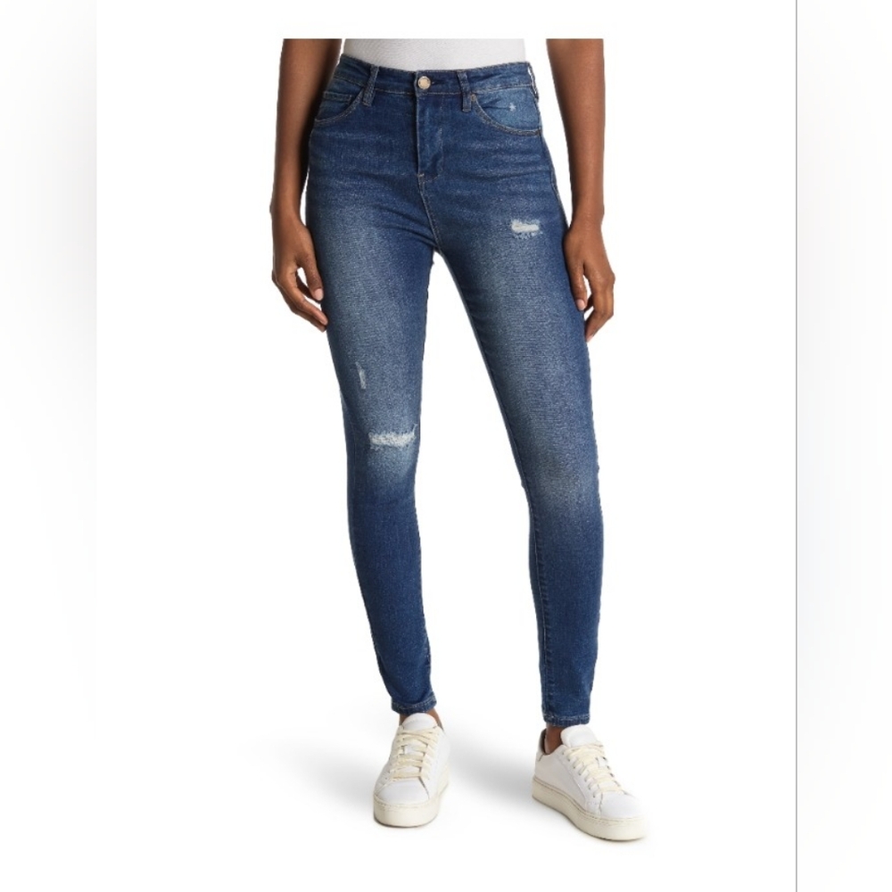 NWT Blank NYC The Great Jones High Rise Medium Wash Hotel Skinny Jeans Size 32
